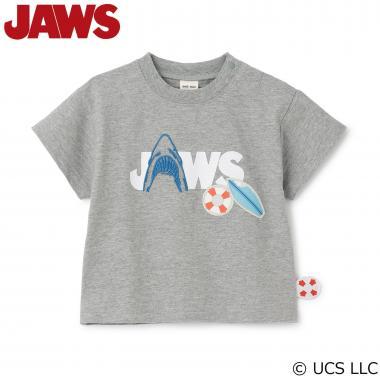 網絡 接觸冷感竹節天竺面料 JAWS 圖案 短袖T恤