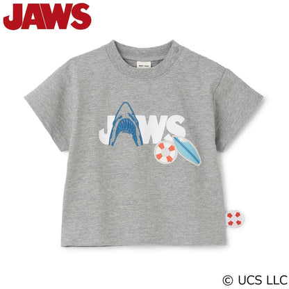 網絡 接觸冷感竹節天竺面料 JAWS 圖案 短袖T恤