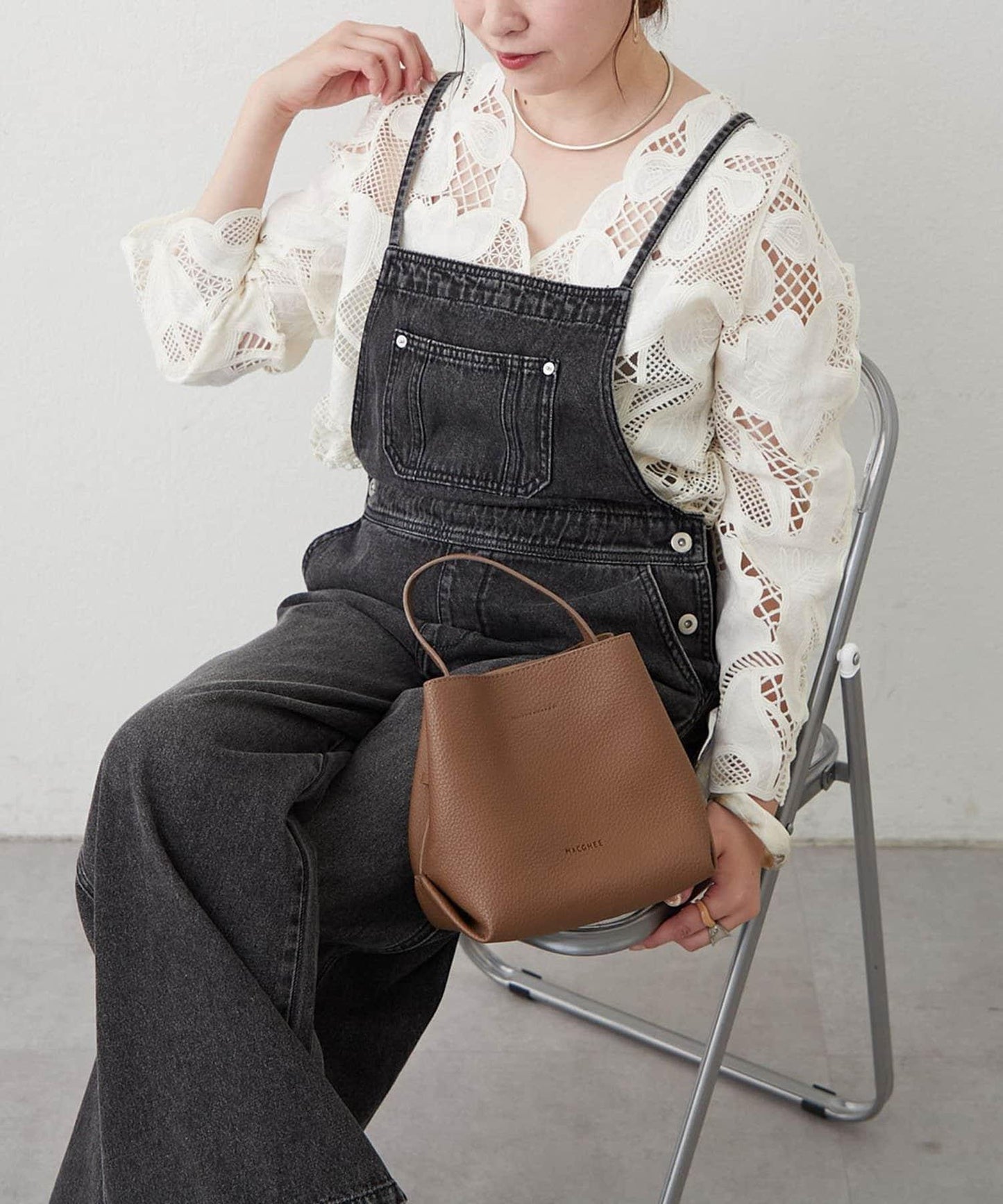 OTONA 牛仔揹帶褲