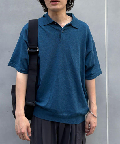 抗菌速乾絲綢混紡 半袖針織Polo衫