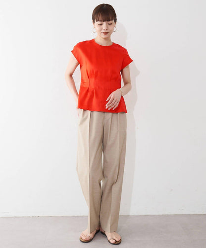 Drawing Numbers 光澤彈力錐形長褲