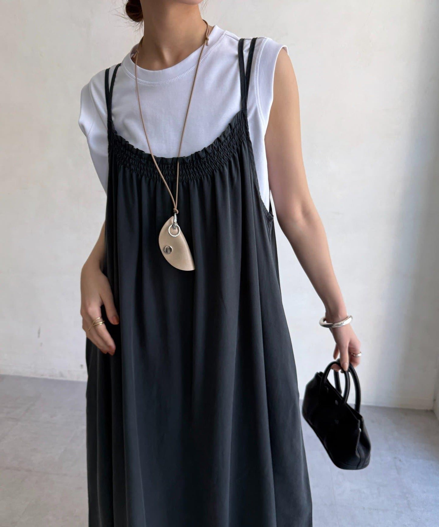 天絲生物水洗吊帶連衣裙