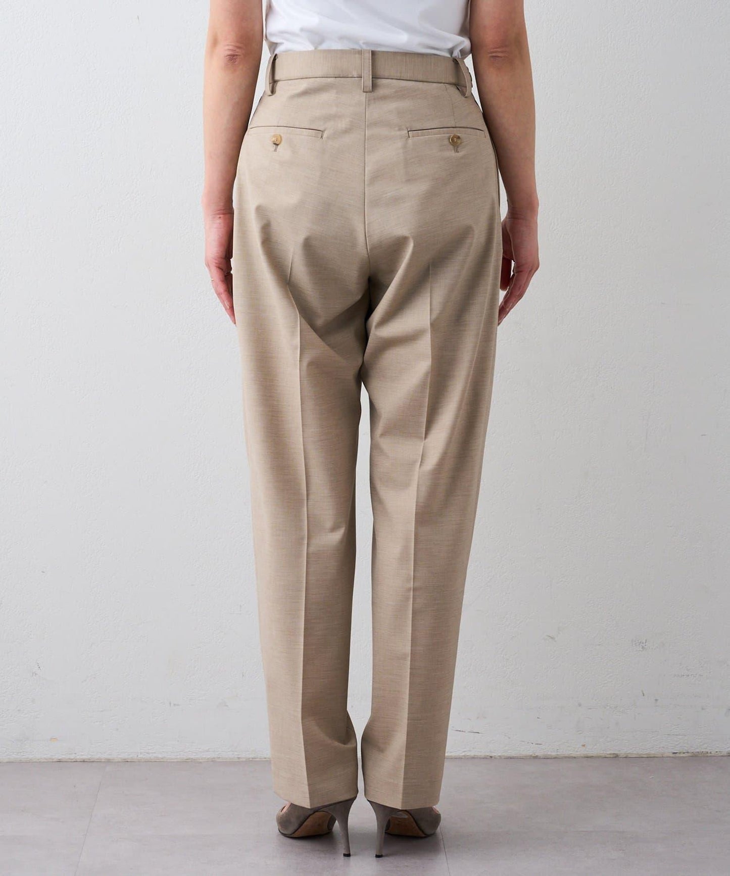 Drawing Numbers 光澤彈力錐形長褲