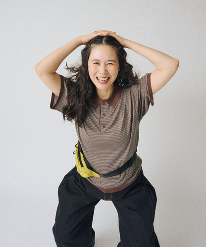 WHIMSIC 條紋針織POLO衫