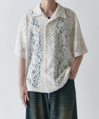 花卉蕾絲 蓬鬆廓形 襯衫