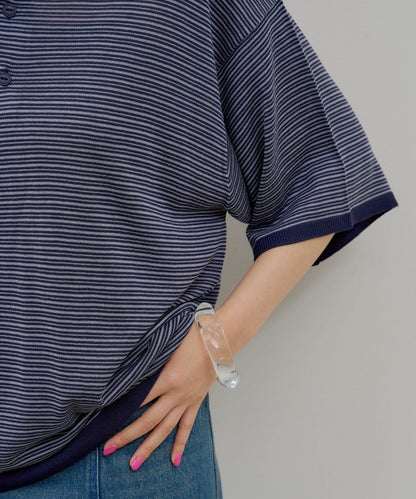 WHIMSIC 條紋針織POLO衫