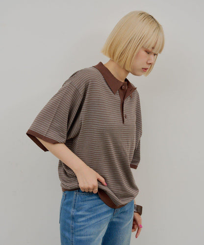 WHIMSIC 條紋針織POLO衫