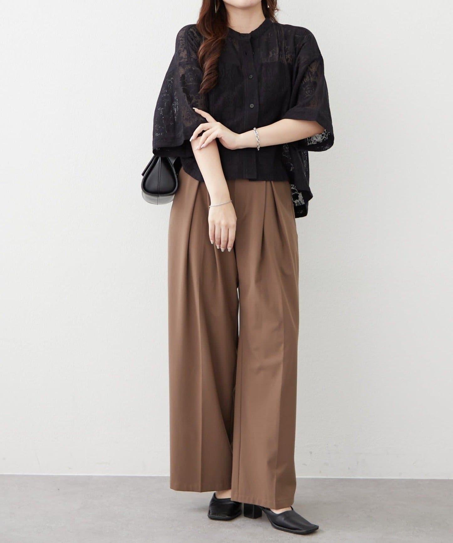 NAO 花卉蕾絲女襯衫