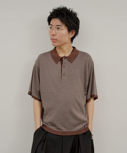 WHIMSIC 條紋針織POLO衫