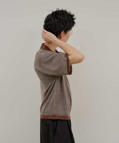 WHIMSIC 條紋針織POLO衫