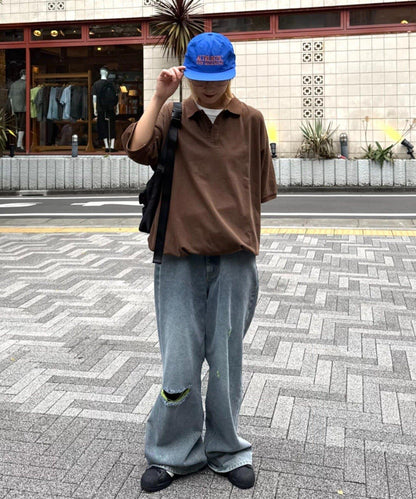 顏料染網眼POLO衫