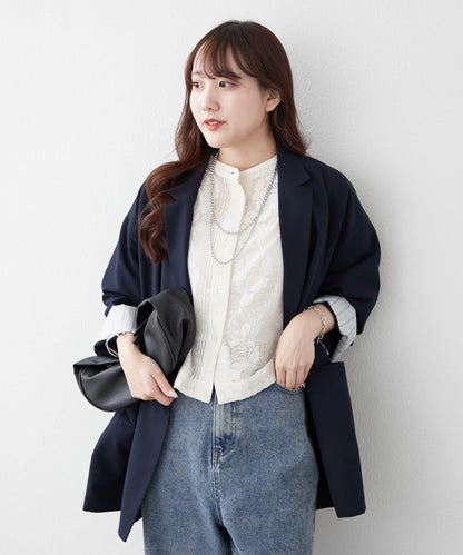 NAO 花卉蕾絲女襯衫