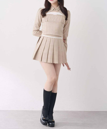 Belle Charme 襯衫束胸上衣套裝