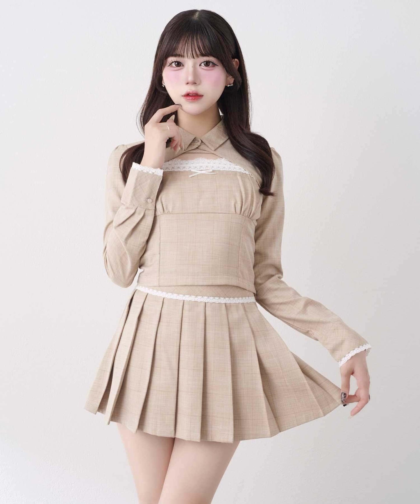 Belle Charme 襯衫束胸上衣套裝