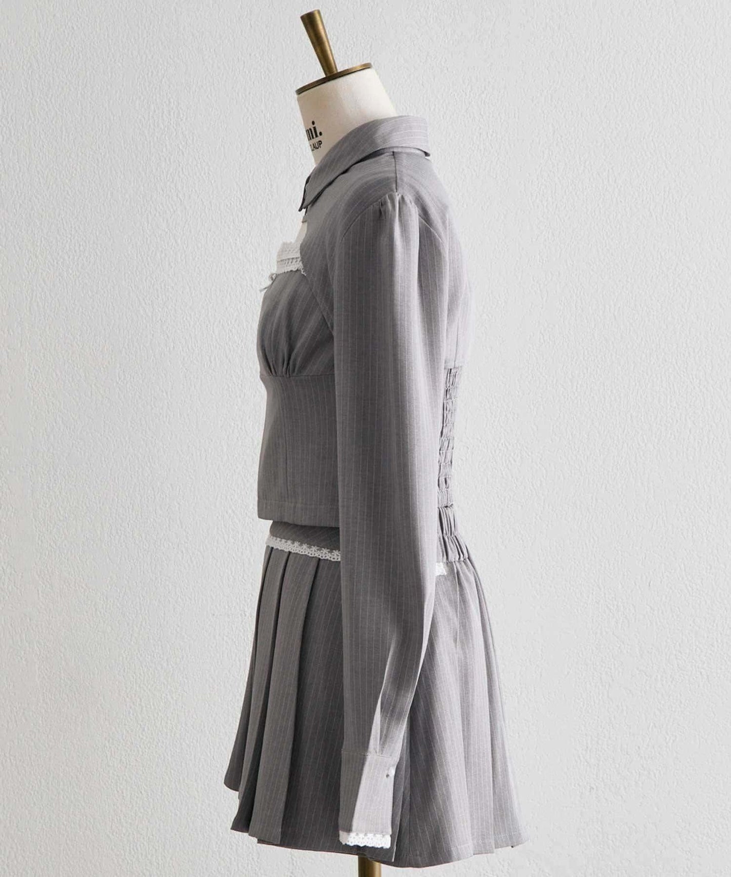 Belle Charme 蕾絲百褶迷你半身裙