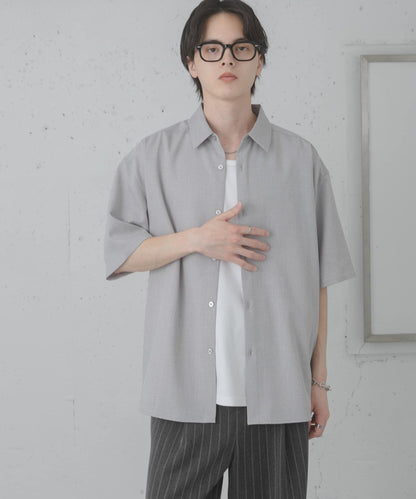 雜色標準領短袖襯衫