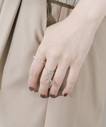 珠串繩兩件套戒指