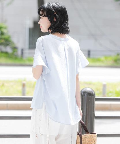 法式袖 開襟設計 襯衫