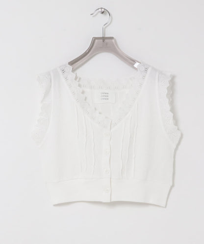 crinkle crinkle crinkle WAFFLE FRILL VEST 背心