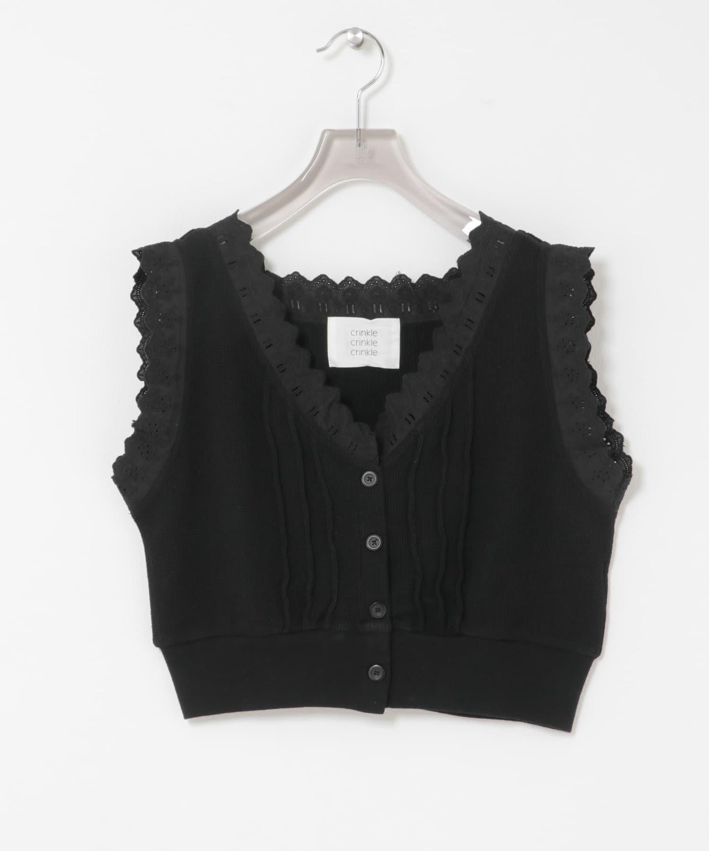 crinkle crinkle crinkle WAFFLE FRILL VEST 背心