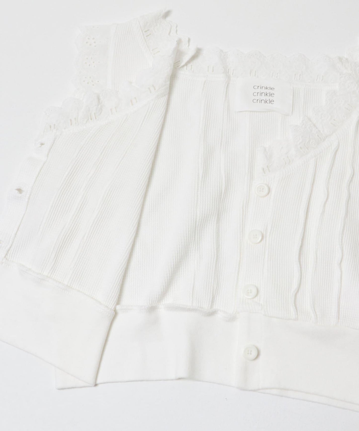 crinkle crinkle crinkle WAFFLE FRILL VEST 背心