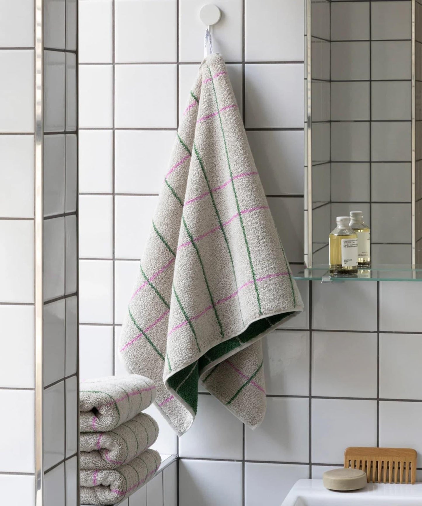 WARMGREYTAIL TILE FACETOWEL 面巾