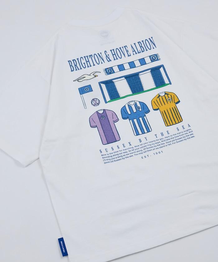 Brighton & Hove Albion FC SEAGULLS 球衣圖案 印花短袖T恤