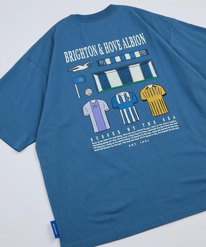 Brighton & Hove Albion FC SEAGULLS 球衣圖案 印花短袖T恤