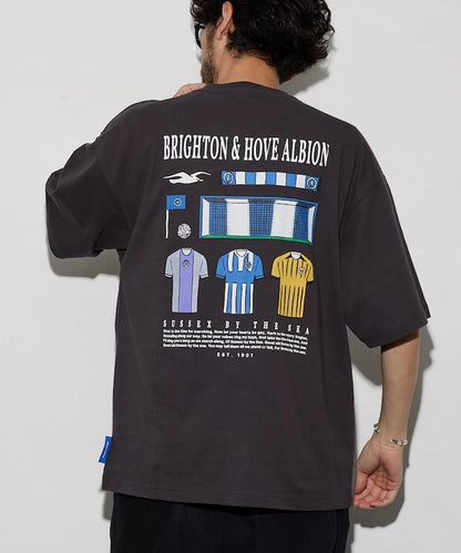 Brighton & Hove Albion FC SEAGULLS 球衣圖案 印花短袖T恤