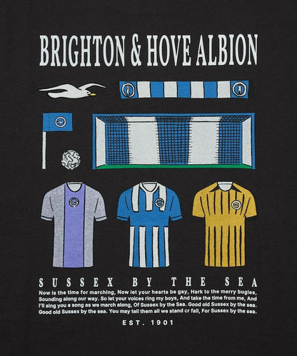 Brighton & Hove Albion FC SEAGULLS 球衣圖案 印花短袖T恤