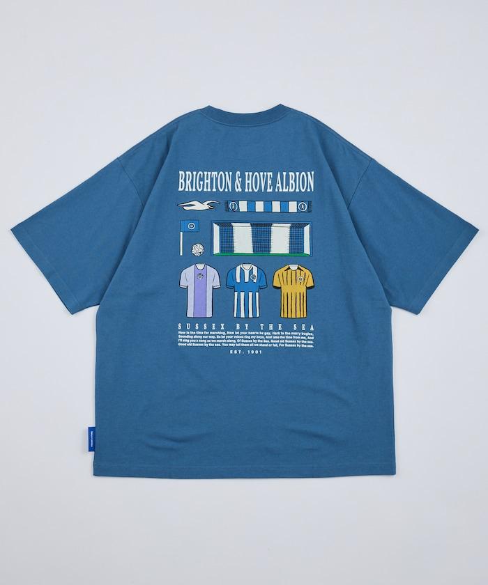 Brighton & Hove Albion FC SEAGULLS 球衣圖案 印花短袖T恤