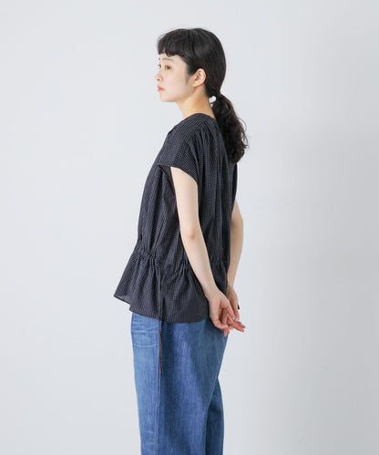 波點印花 法式褶皺 女襯衫