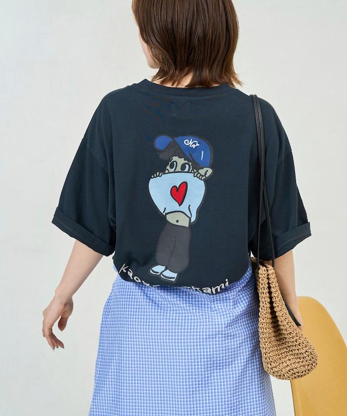 kaoyorinakami × FREAK'S STORE カオヨリナカミ 聯名 露臍男孩印花 T恤