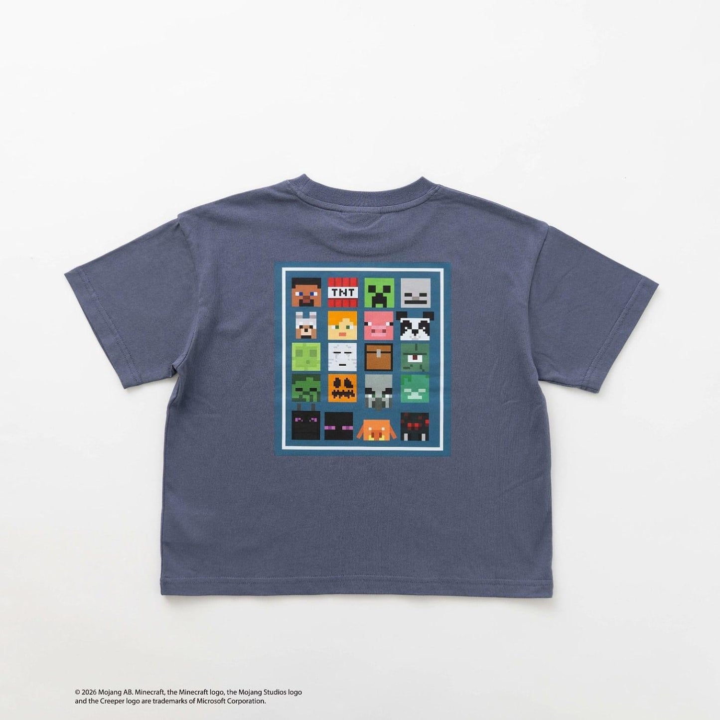 マインクラフト（我的世界） icon block 後背圖案 短袖T恤