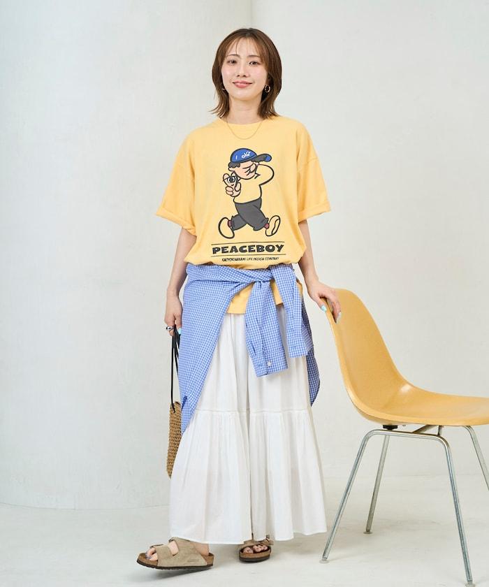 kaoyorinakami × FREAK'S STORE カオヨリナカミ  和平男孩圖案 T恤