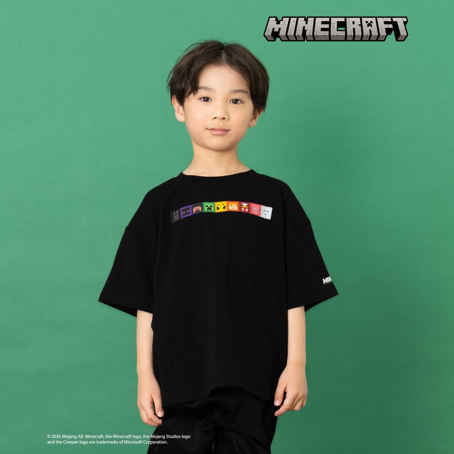 マインクラフト（我的世界） 方形圖標頭像短袖T恤