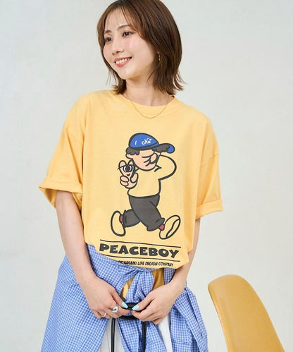 kaoyorinakami × FREAK'S STORE カオヨリナカミ  和平男孩圖案 T恤