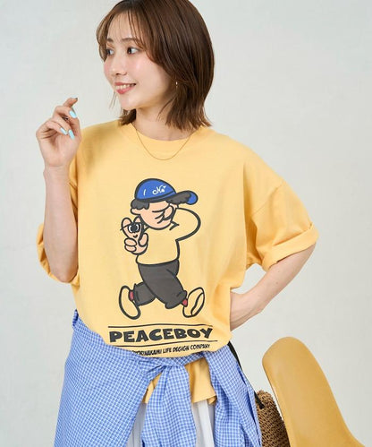 kaoyorinakami × FREAK'S STORE カオヨリナカミ  和平男孩圖案 T恤
