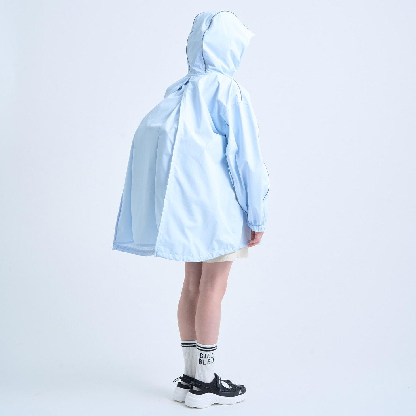 晴雨兩用 附小斜挎包 防潑水 外套