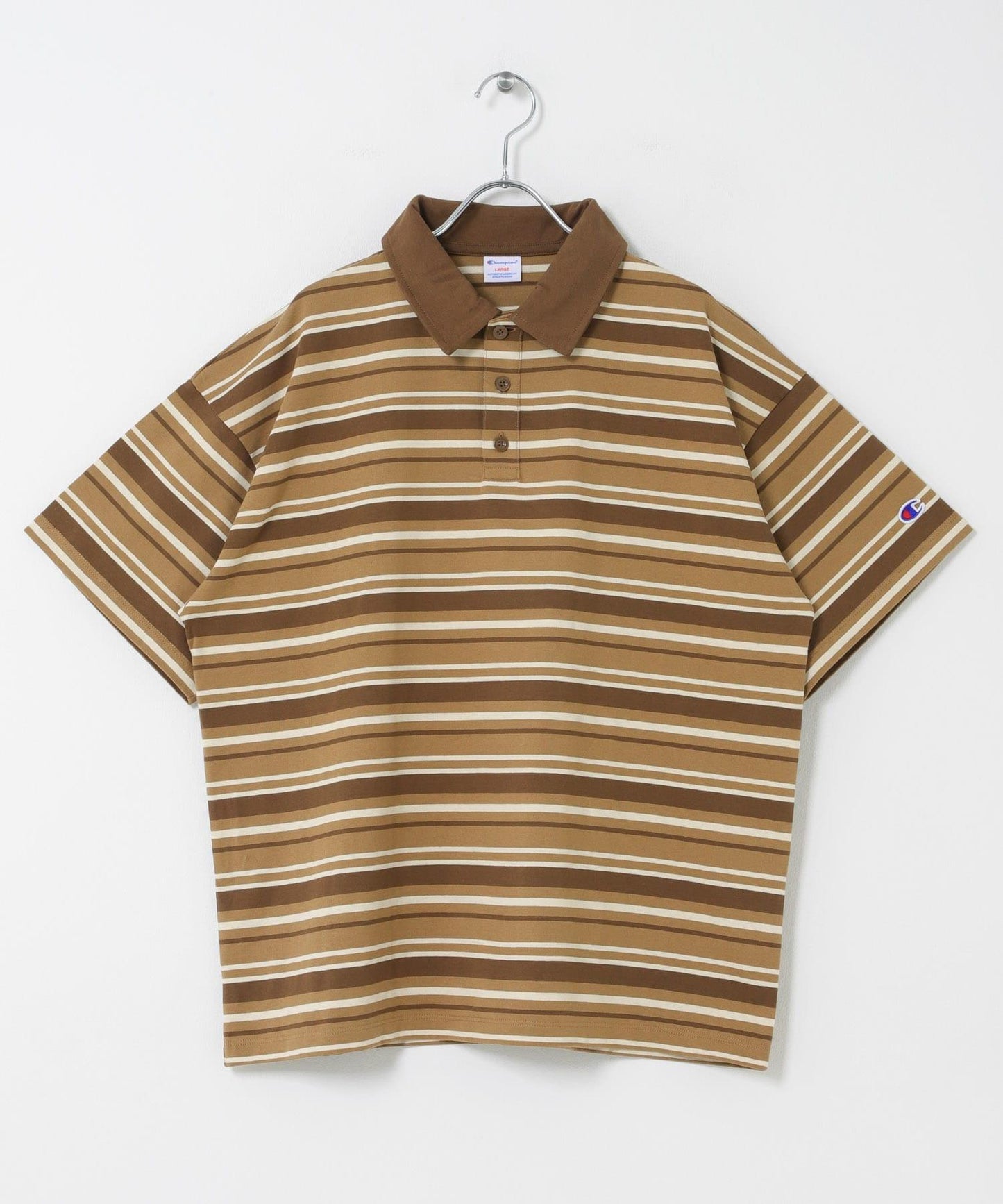 CHAMPION 短袖條紋POLO衫
