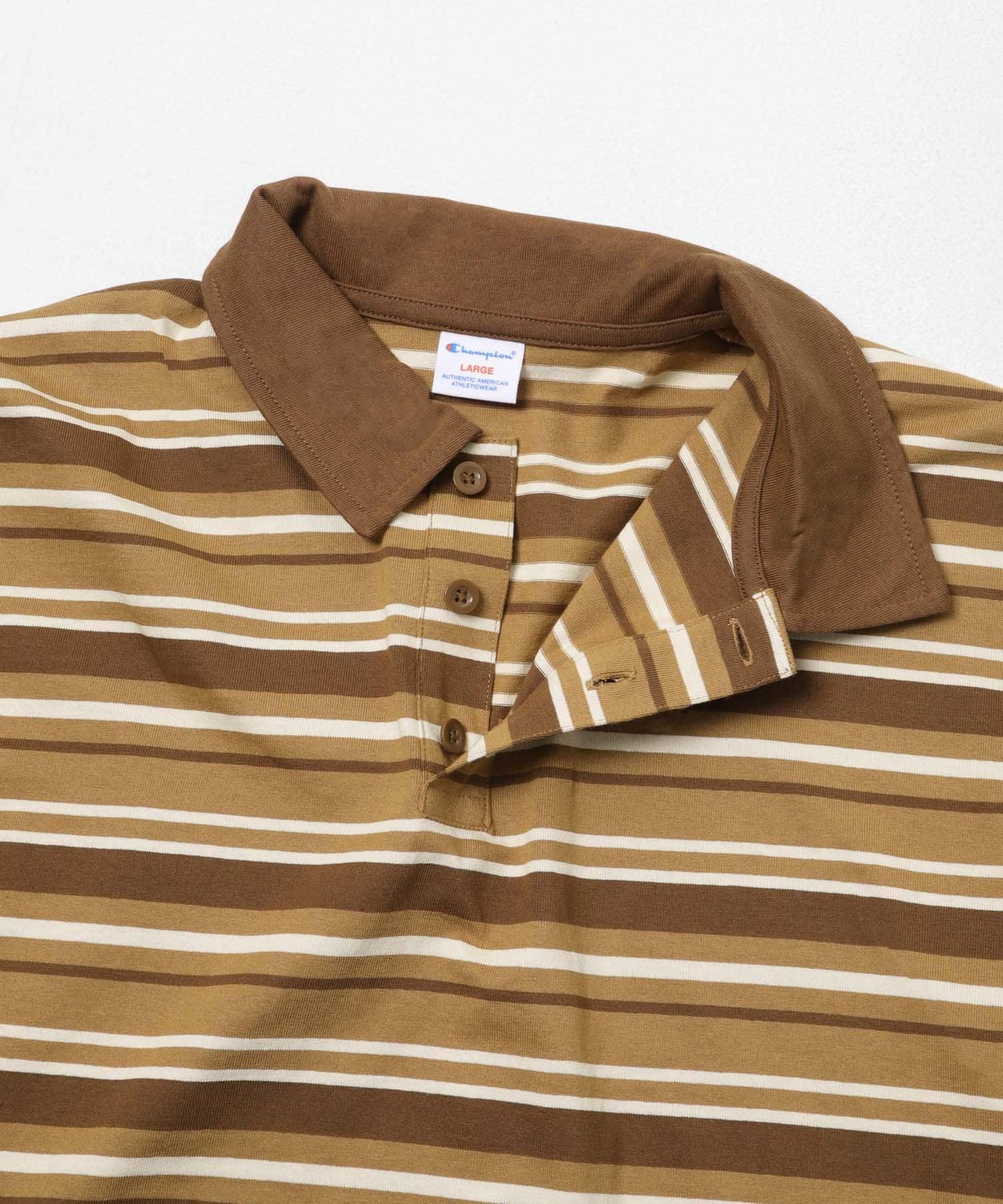 CHAMPION 短袖條紋POLO衫