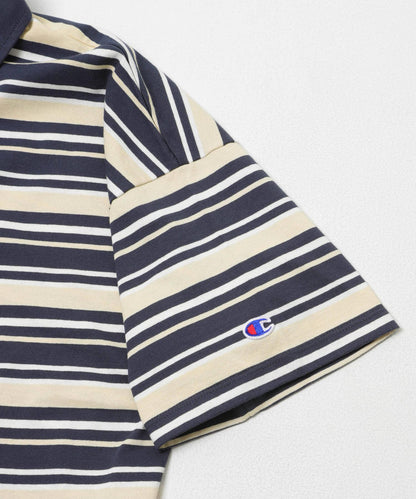 CHAMPION 短袖條紋POLO衫
