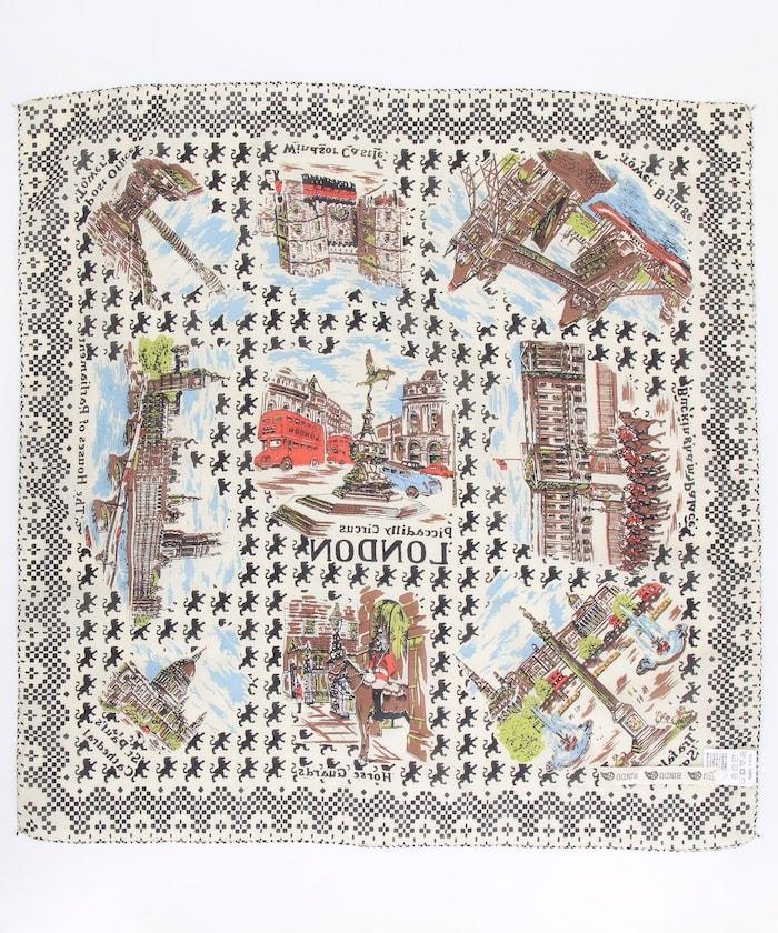 64cm London Map 圖案 圍巾