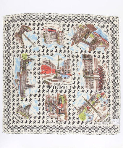 64cm London Map 圖案 圍巾