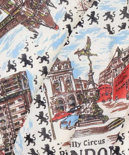 64cm London Map 圖案 圍巾