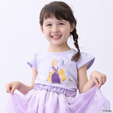 ディズニー（迪士尼） 圖案荷葉邊T恤