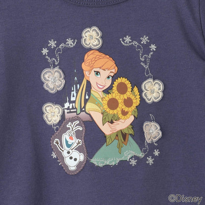 ディズニー（迪士尼） 圖案荷葉邊T恤