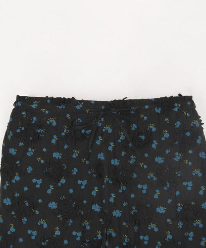 薄透花卉設計 sheer flower easy pants 褲子