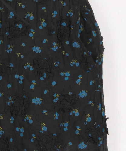 薄透花卉設計 sheer flower easy pants 褲子