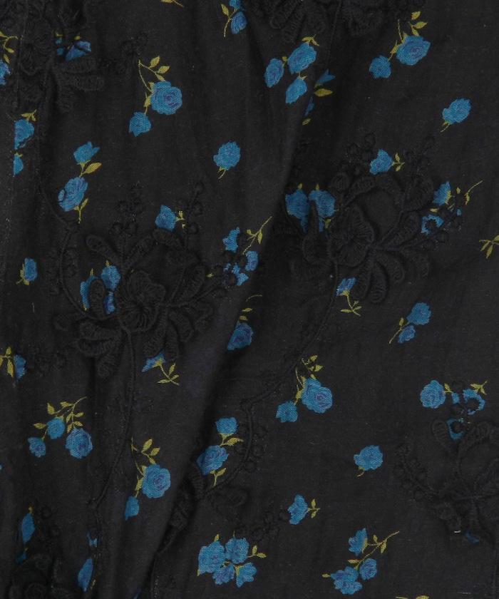 薄透花卉設計 sheer flower easy pants 褲子